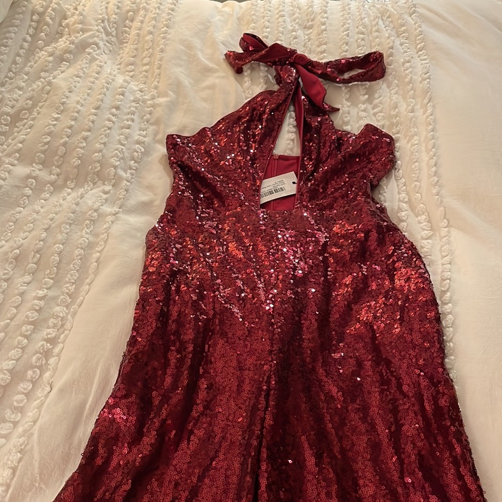 Ruby Red Sequin Jumpsuit
